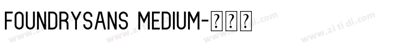 foundrysans medium字体转换